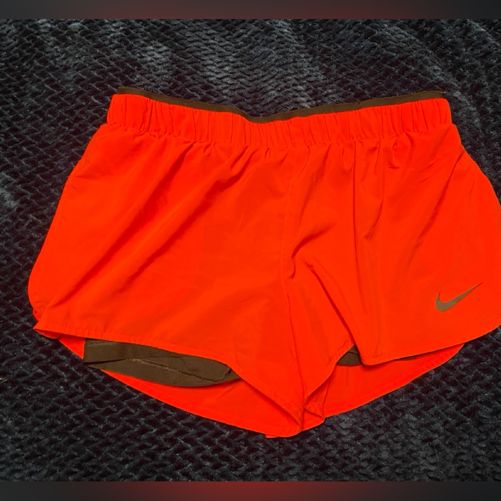 Nike red runner shorts